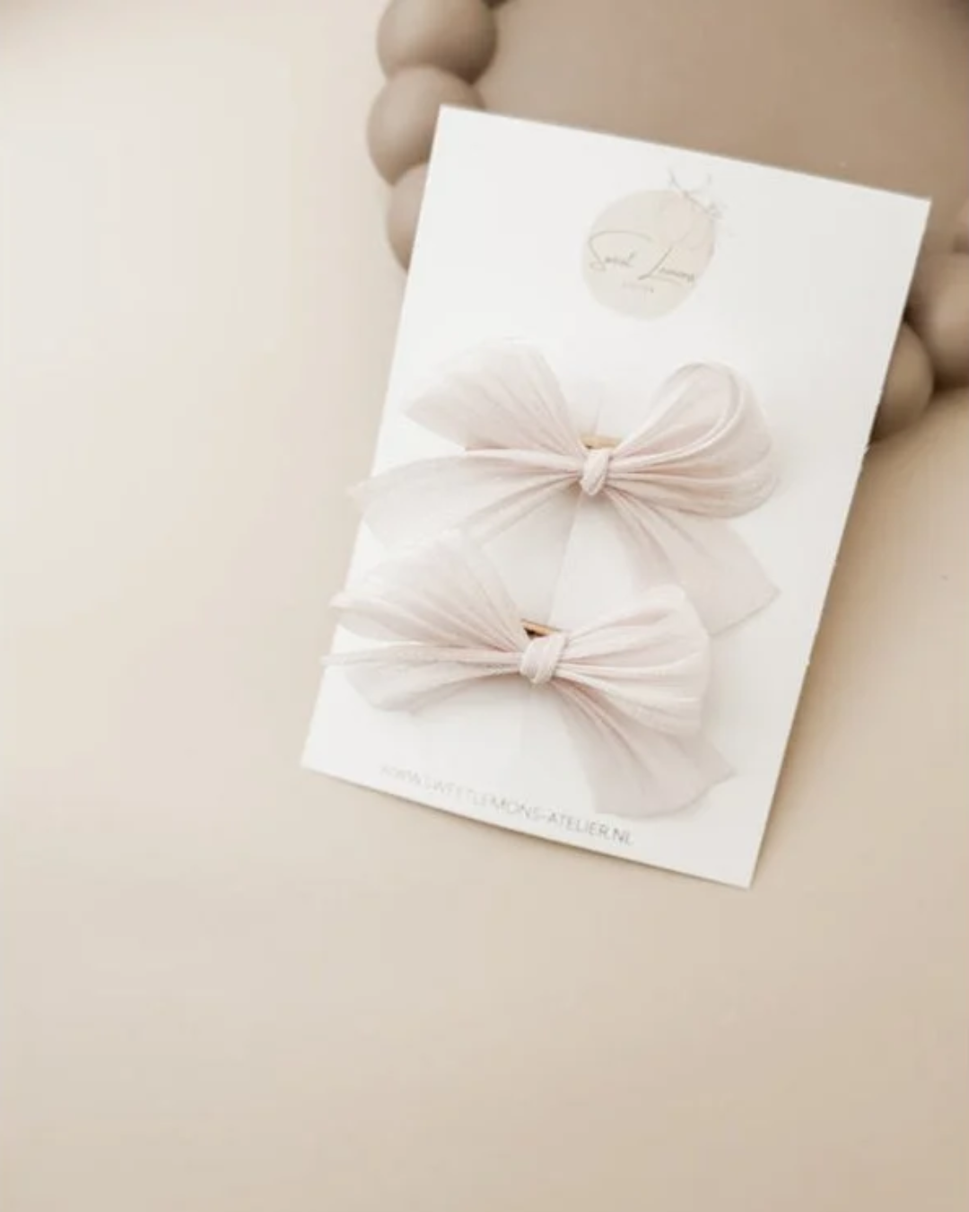 Klik klak haarspeldjes | Silk bow | Roze