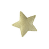 Productfoto van het Wigiwama stervormige sierkussen in matcha – een neutrale lichtgroene kleur – gemaakt van OEKO-TEX® gecertificeerde teddy stof, perfect voor bed, stoel of speelhoek.