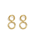 Oorbellen | Textured orbit | Goud