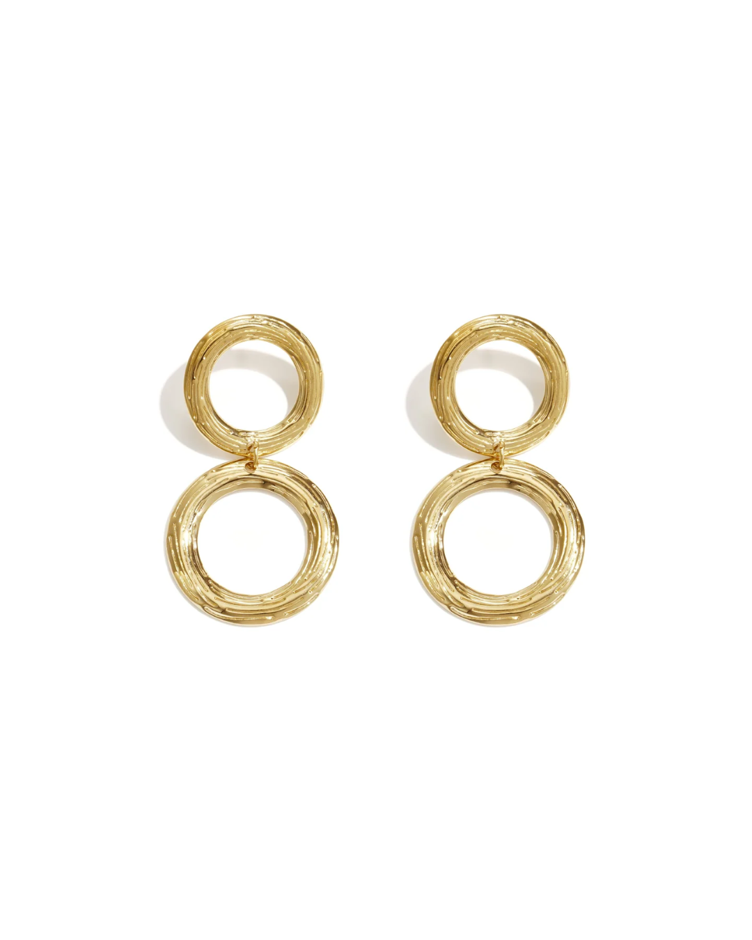Oorbellen | Textured orbit | Goud