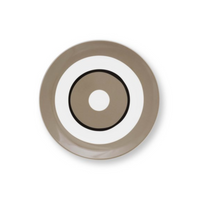 VT Wonen | Bord Mirre Sand met een diameter van 18 cm in de kleuren wit, zand & zwart | Conceptstore Sisalla