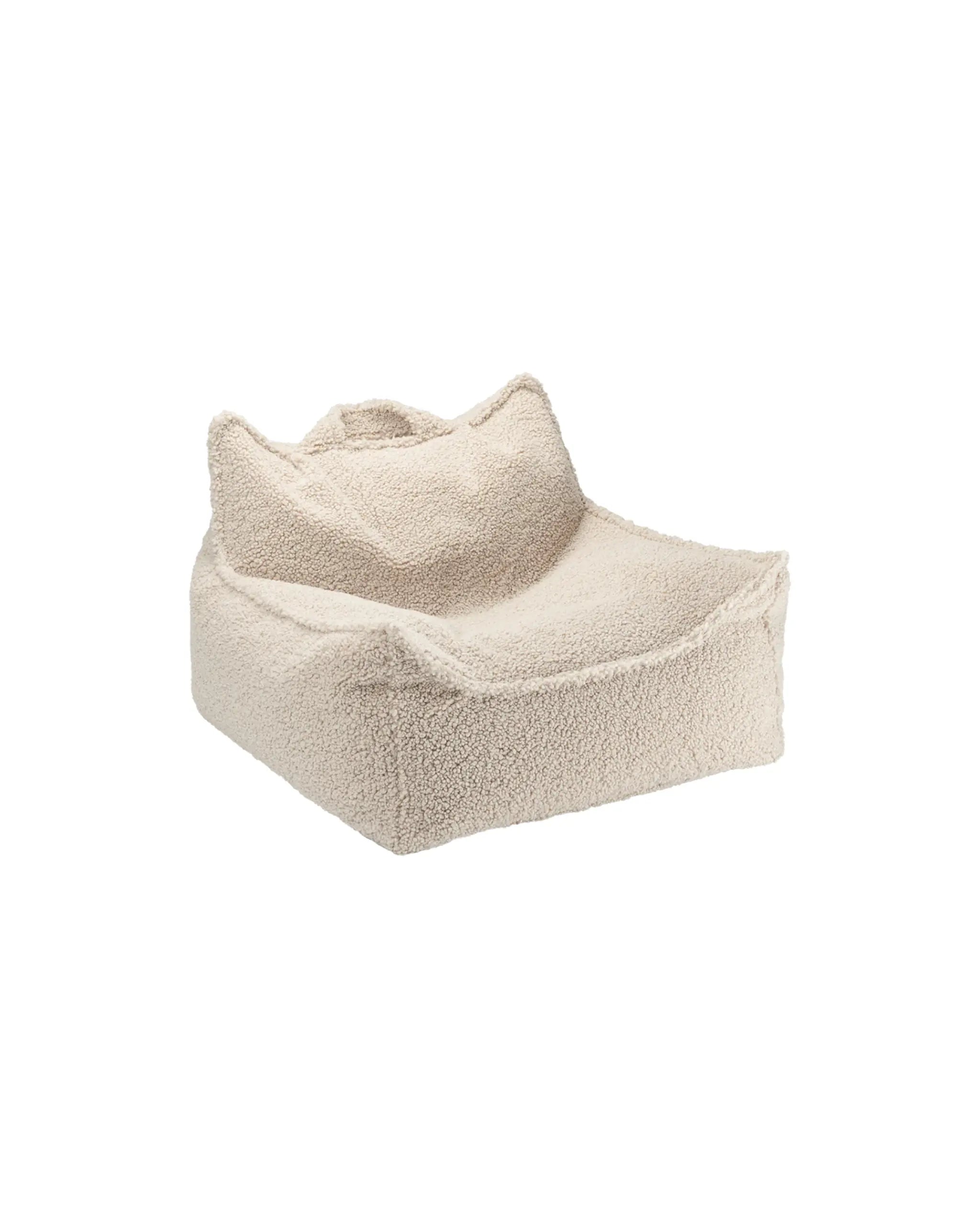 Teddy zitzak / stoel van Wigiwama, perfect voor in de woonkamer of kinderkamer. Zacht en kuffelig voor je kindje.