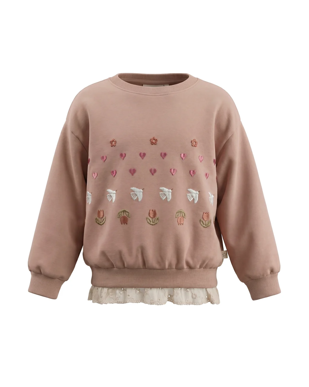 Meisjes sweater | Broderie | Stucco