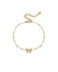 Armband | Zirconia bow | Goud